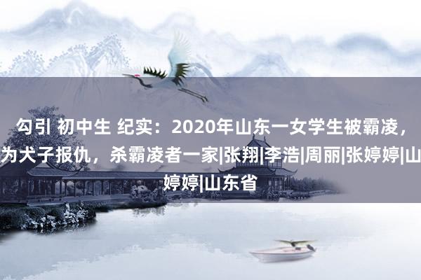 勾引 初中生 纪实：2020年山东一女学生被霸凌，父亲为犬子报仇，杀霸凌者一家|张翔|李浩|周丽|张婷婷|山东省